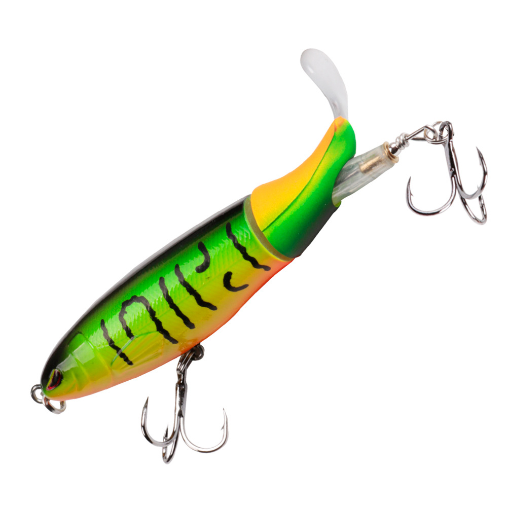 13g 10cm Propeller Tractor Topwater Pencil VIB Lure Hard Bait with Rotating Tail for Pike Bass