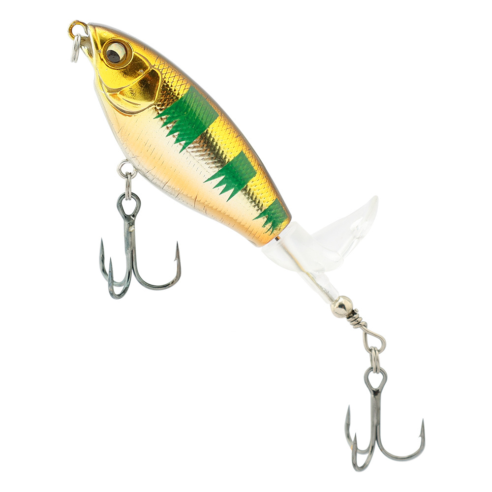Rotating Tail Popper Lure 6.a5g 12g Artificial Hard Bait Topwater Spinner Pencil Swimbait Freshwater Saltwater Fishing Gear