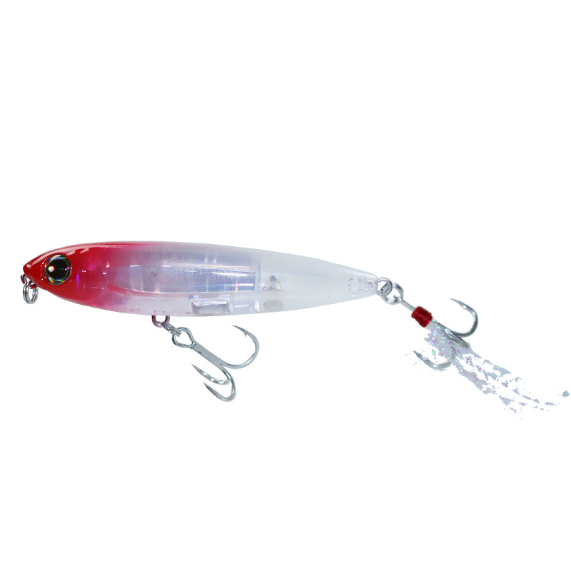 Internal laser fake bait, long-cast topwater type, 5g & 8g available. Zigzag dog lure, floating pencil hard bait, perfect for topmouth culter and bass.