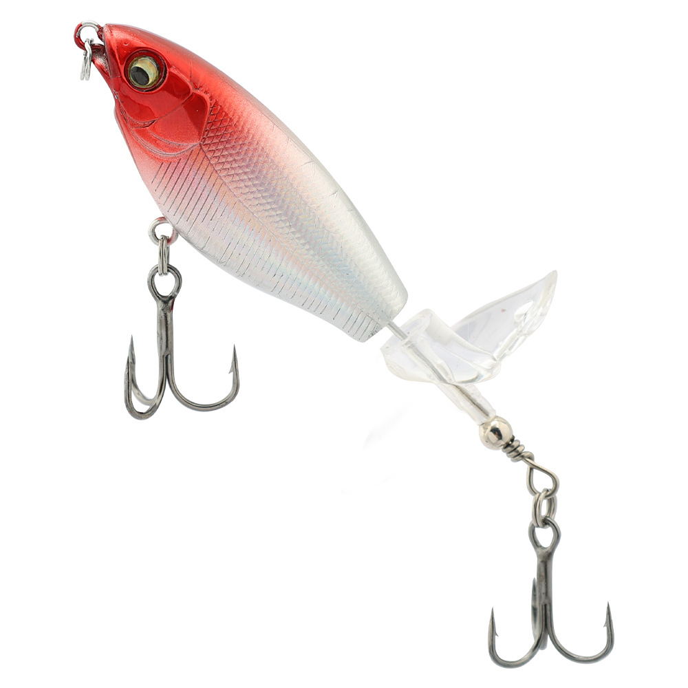 Rotating Tail Popper Lure 6.a5g 12g Artificial Hard Bait Topwater Spinner Pencil Swimbait Freshwater Saltwater Fishing Gear