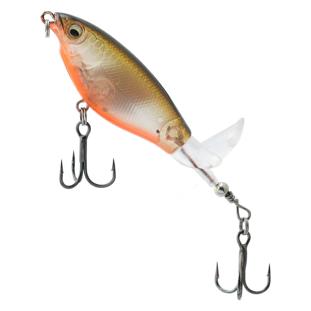 Rotating Tail Popper Lure 6.a5g 12g Artificial Hard Bait Topwater Spinner Pencil Swimbait Freshwater Saltwater Fishing Gear