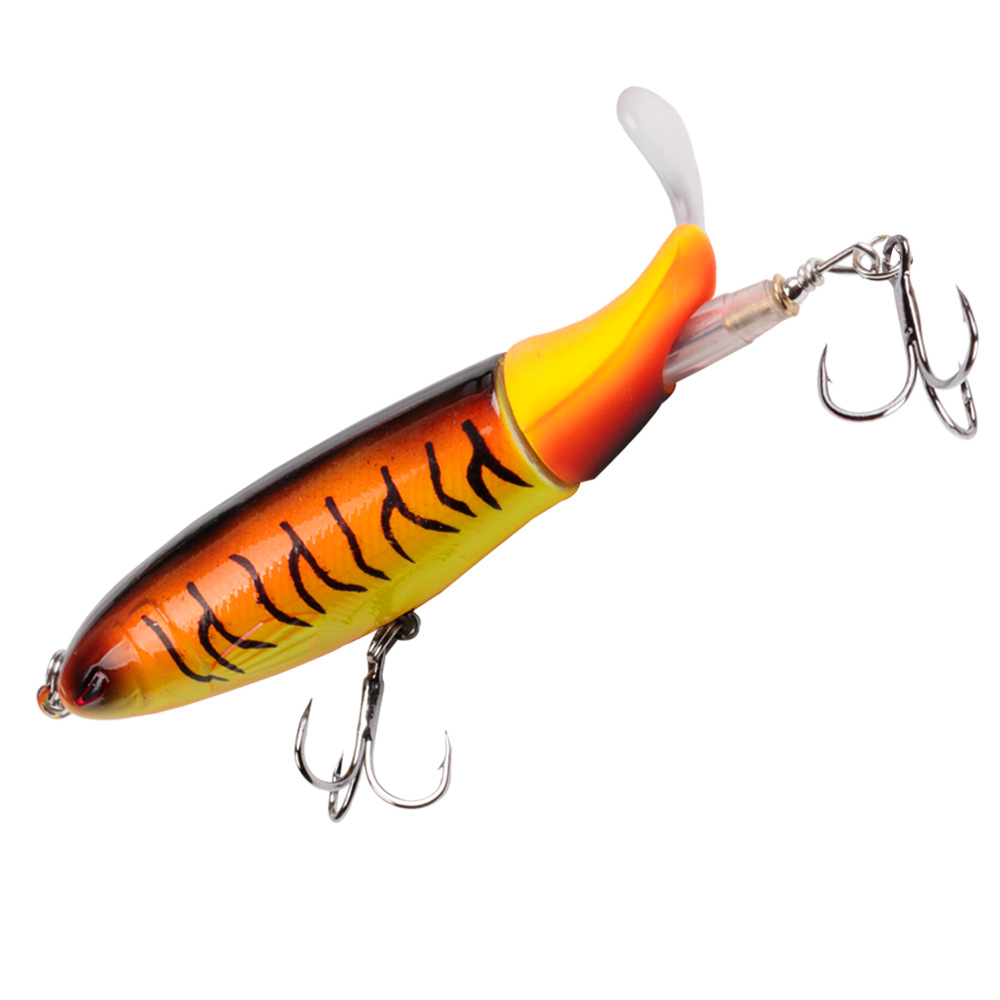 13g 10cm Propeller Tractor Topwater Pencil VIB Lure Hard Bait with Rotating Tail for Pike Bass