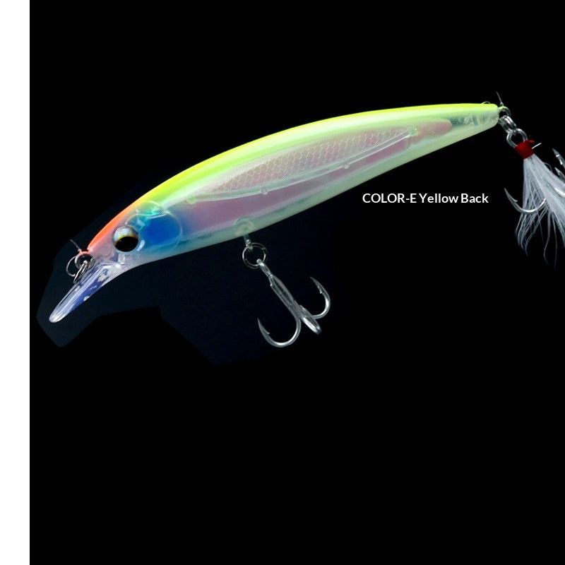 Floating Minnow Lure Built-in Laser Inside Rattle Bead Glow In Dark Artificial Bait Freshwater Saltwater Fishing Lure For Bass Topmouth Culter