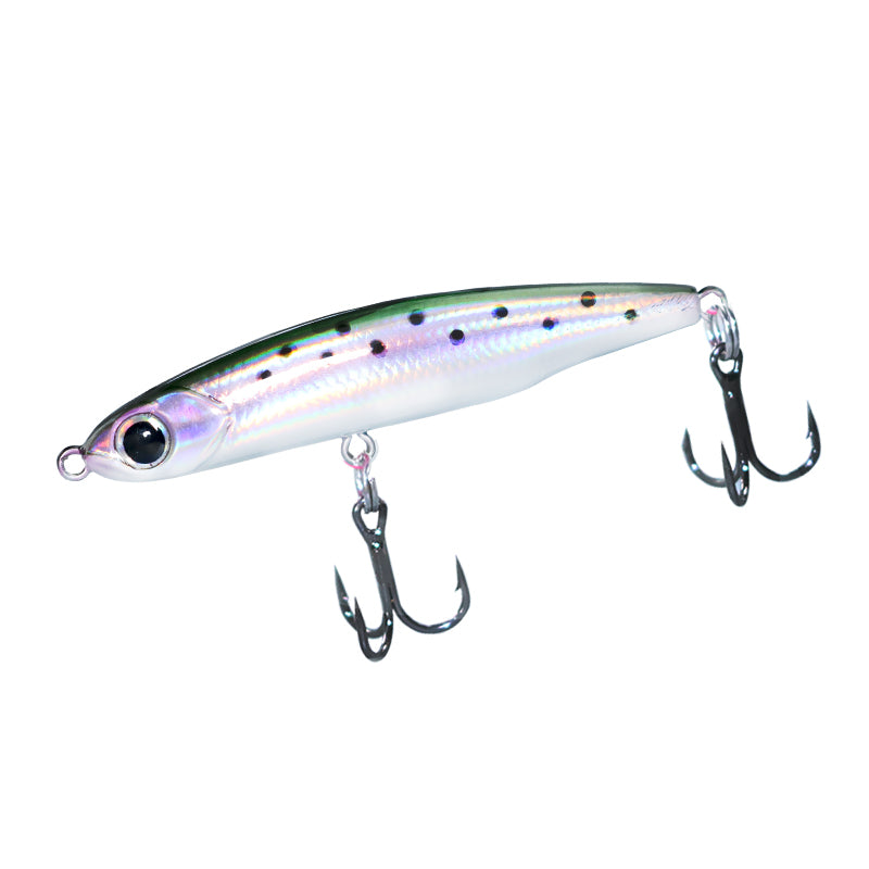 Mini silver fish style sinking pencil lure, micro fishing design, full water layer available, available in 8g and 13g. Long-cast road fishing hard bait, ideal for catching topmouth culter, suitable for all water depths.