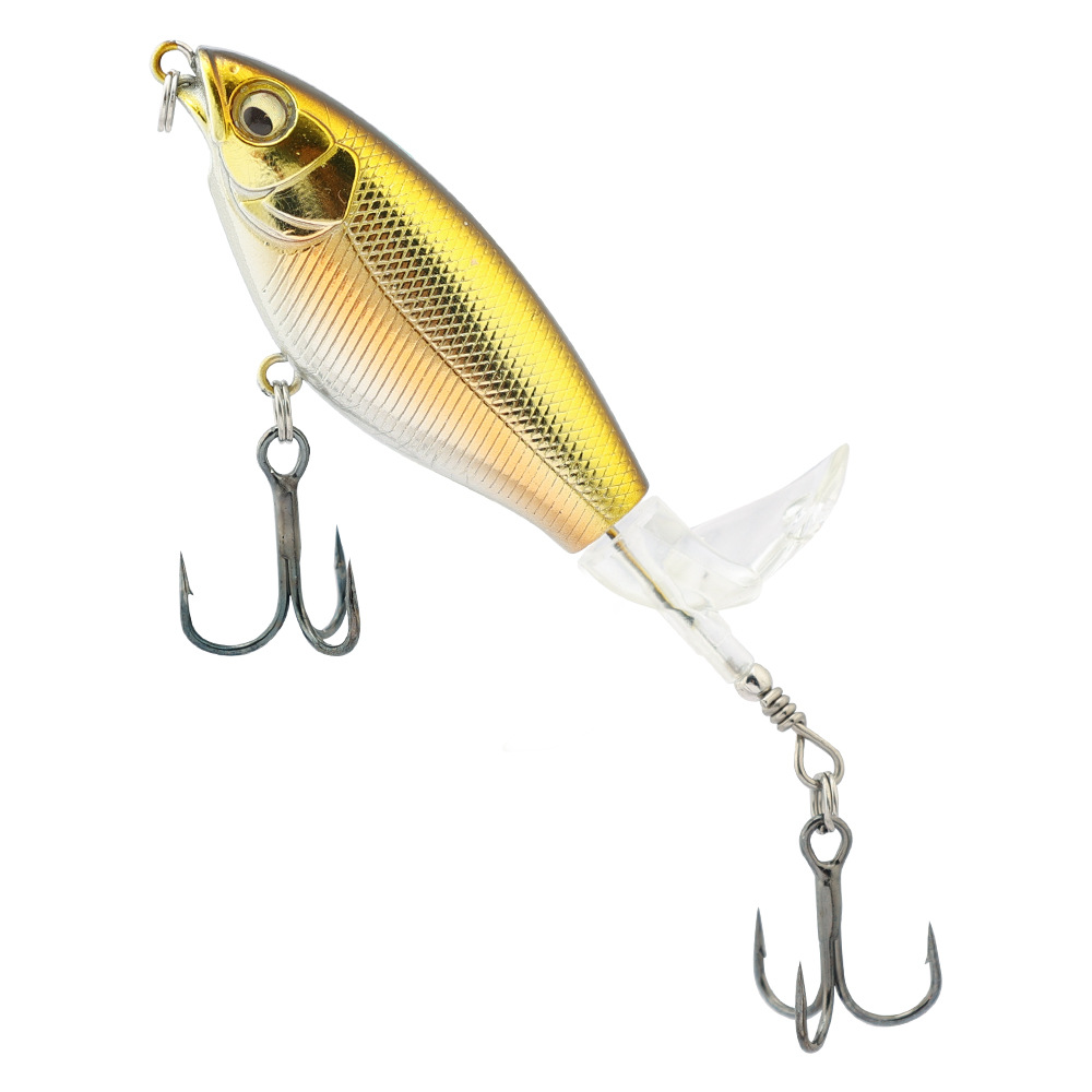 Rotating Tail Popper Lure 6.a5g 12g Artificial Hard Bait Topwater Spinner Pencil Swimbait Freshwater Saltwater Fishing Gear