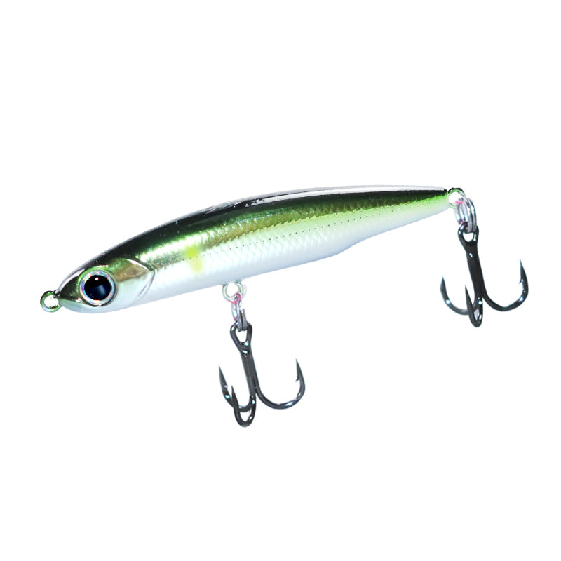 Mini silver fish style sinking pencil lure, micro fishing design, full water layer available, available in 8g and 13g. Long-cast road fishing hard bait, ideal for catching topmouth culter, suitable for all water depths.