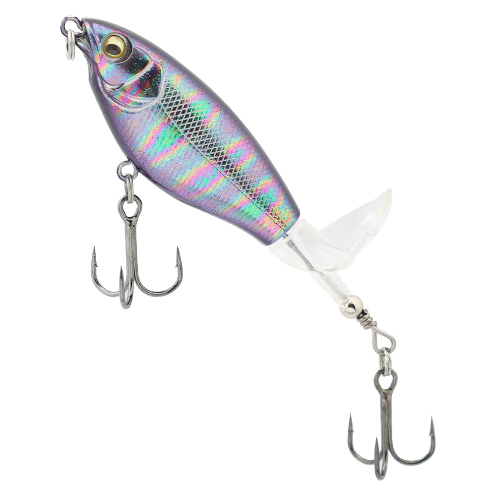 Rotating Tail Popper Lure 6.a5g 12g Artificial Hard Bait Topwater Spinner Pencil Swimbait Freshwater Saltwater Fishing Gear