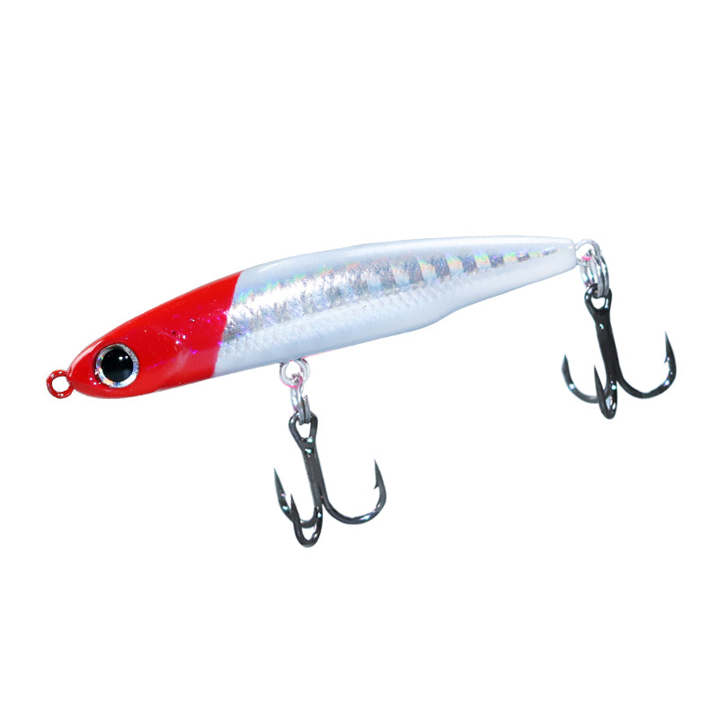 Mini silver fish style sinking pencil lure, micro fishing design, full water layer available, available in 8g and 13g. Long-cast road fishing hard bait, ideal for catching topmouth culter, suitable for all water depths.