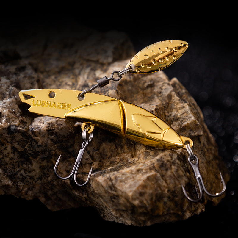 Flying Dog Spinner VIB Lure Metal Rotating Blade Sinking Hard Bait Long Casting Fresh Saltwater Fishing Bait