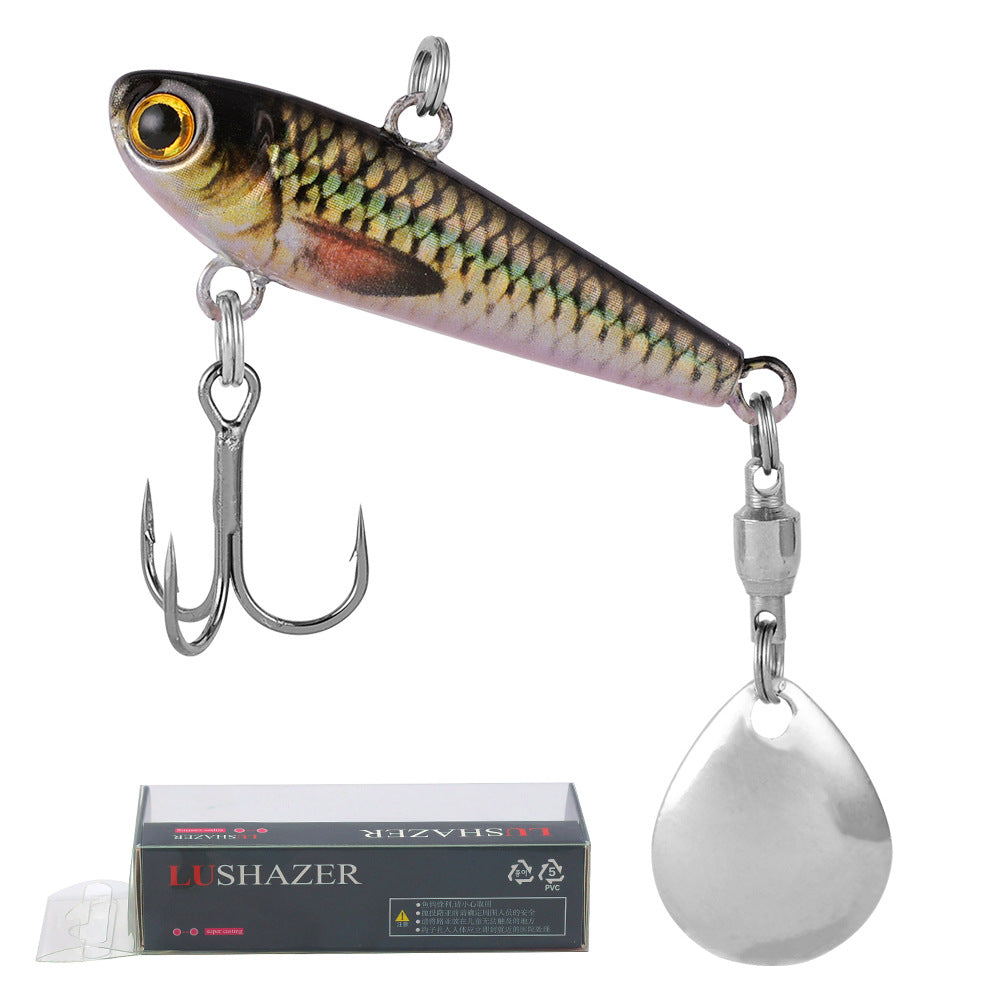 1Pcs Spinner Tail VIB Lure 3D Scale Bionic Metal Vibration Bait Long Casting Saltwater Freshwater Fishing Bait