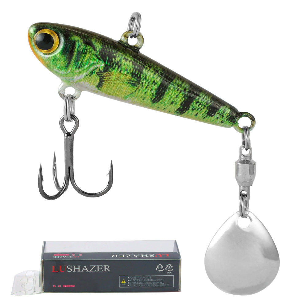 1Pcs Spinner Tail VIB Lure 3D Scale Bionic Metal Vibration Bait Long Casting Saltwater Freshwater Fishing Bait