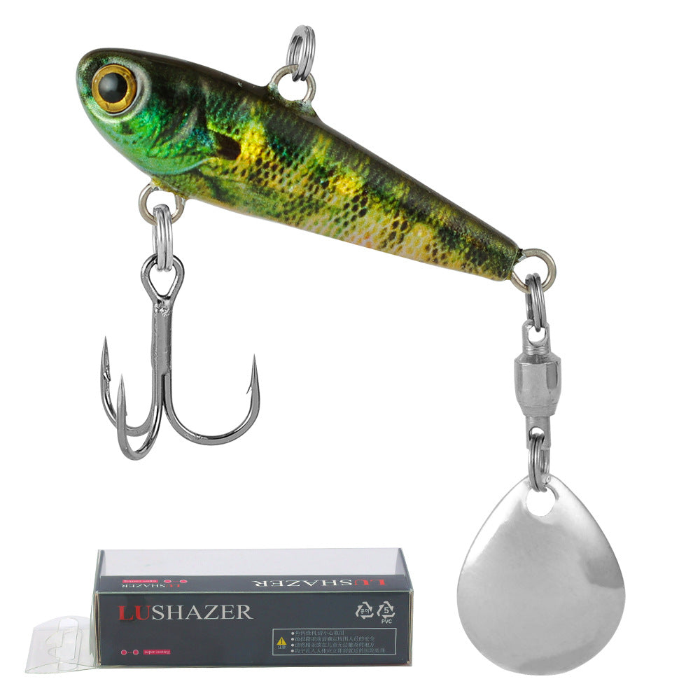 1Pcs Spinner Tail VIB Lure 3D Scale Bionic Metal Vibration Bait Long Casting Saltwater Freshwater Fishing Bait