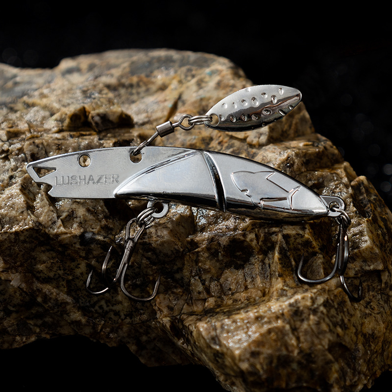 Flying Dog Spinner VIB Lure Metal Rotating Blade Sinking Hard Bait Long Casting Fresh Saltwater Fishing Bait