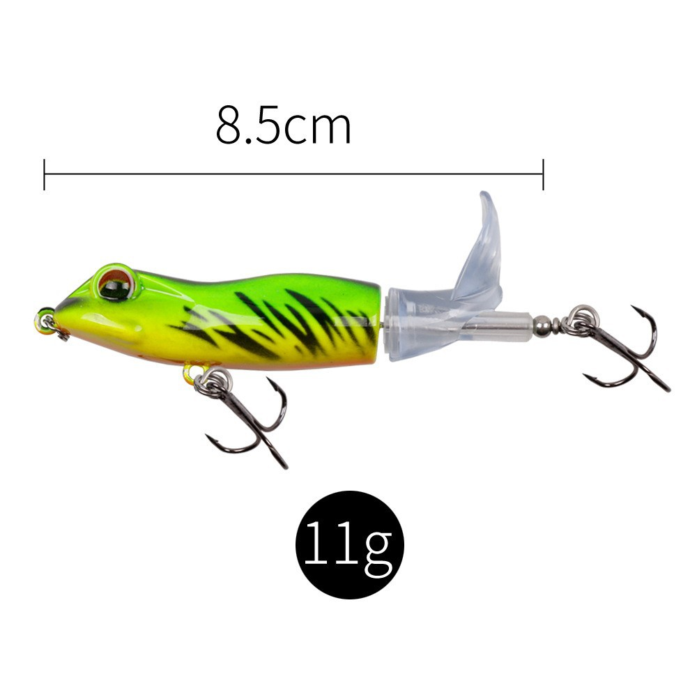 Rotating Tail Popper Lure 6.a5g 12g Artificial Hard Bait Topwater Spinner Pencil Swimbait Freshwater Saltwater Fishing Gear