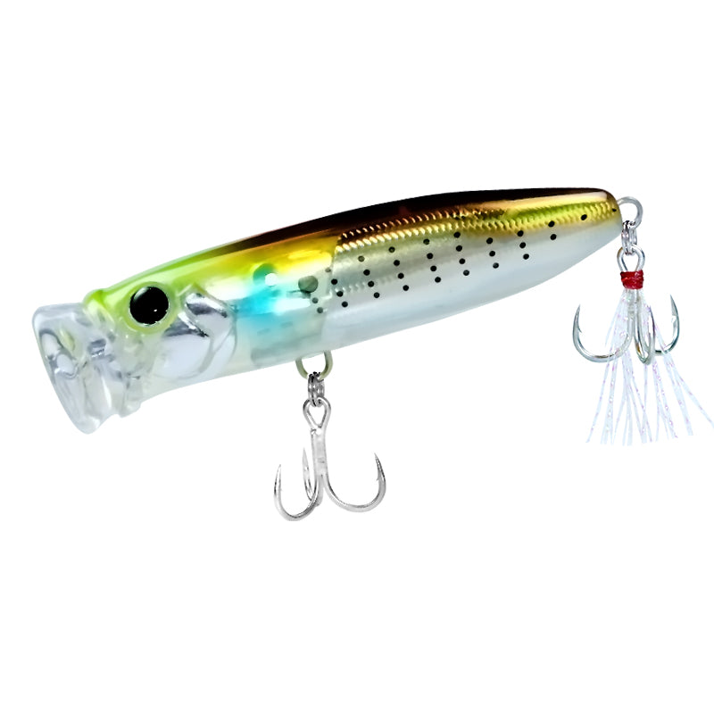 Far cast water system Crazy Lin Flash Lin reflective round mouth wave climbing 8g18g floating water wave picking bait bait