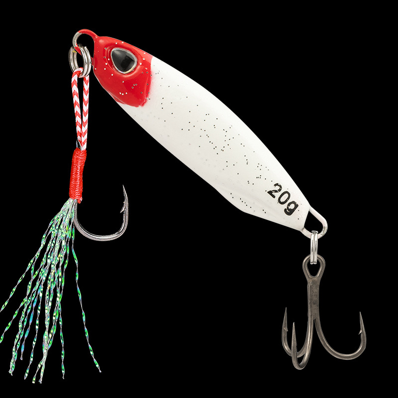 1Pcs/5Pcs Shaker Shark Scale Metal Jig 10g/15g/20g Sinking Lure Dual Hook Artificial Hard Bait for Pike Bass Trout