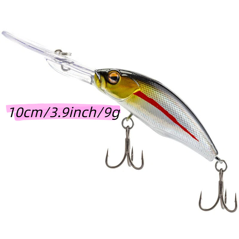 1Pcs 10cm 9g Minnow Crankbait Hard Bait Vivid Action Wobbler Saltwater Freshwater Lure for Sea Bass Trout
